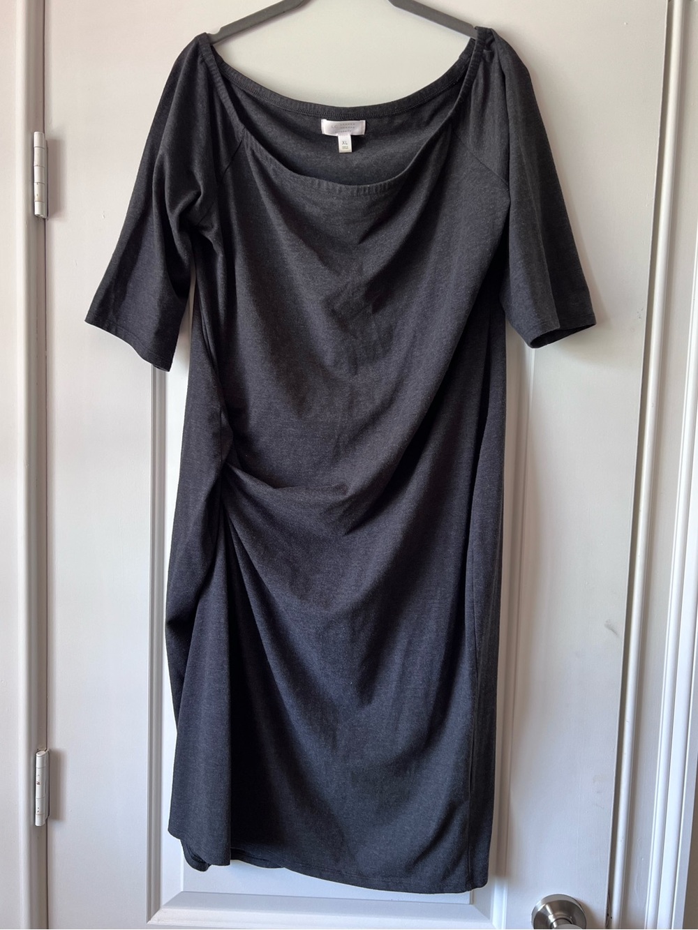 LC Lauren Conrad Maternity Dress Off the Shoulder Gray